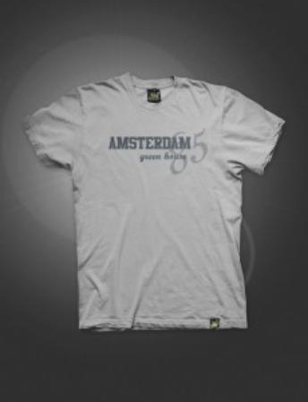 Футболка мужская, серая / Amsterdam 85 - Logo (GHS-ATS017)