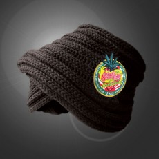 Шапка вязаная, черная / Strawberry Haze - Logo (GHS-D027)