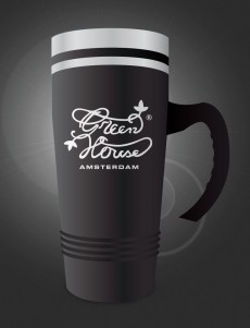 Термо-кружка, черная / Green House - Logo (GHS-GH-COMUG001)